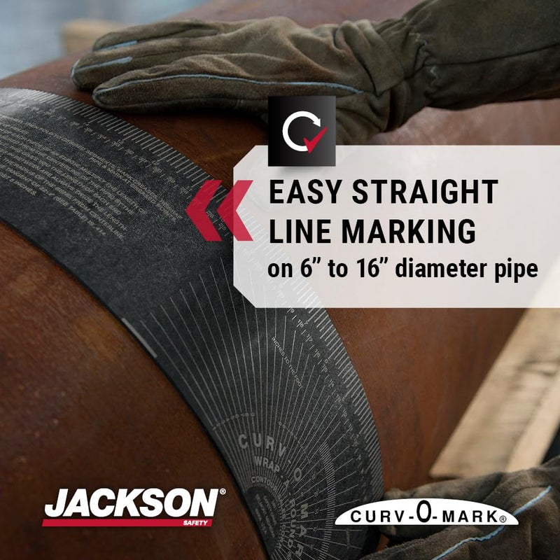 Jackson Safety Pipe Measuring Tool - Wrap-A-Round Tape Pipe Fitting Tool (Multiple Sizes and Heat Ratings) - Image 2